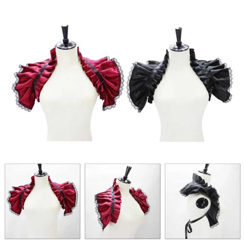 Women'S Fashion Victorian - Unisex Vintage Victorian Ruffled Shrug Shawl