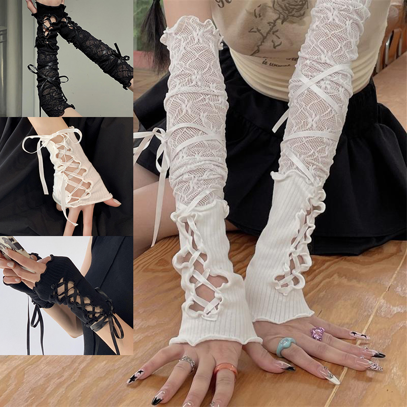 Women Lace‑Up Fingerless Arm S - Women Fashion Gloves recensie en prijs
