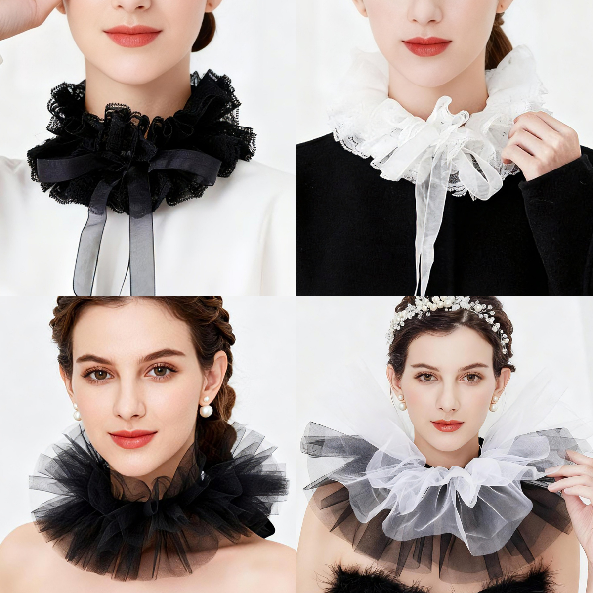 Fashion Tulle Ruffle Collar Fo - Women'S Fashion Victorian recensie en prijs