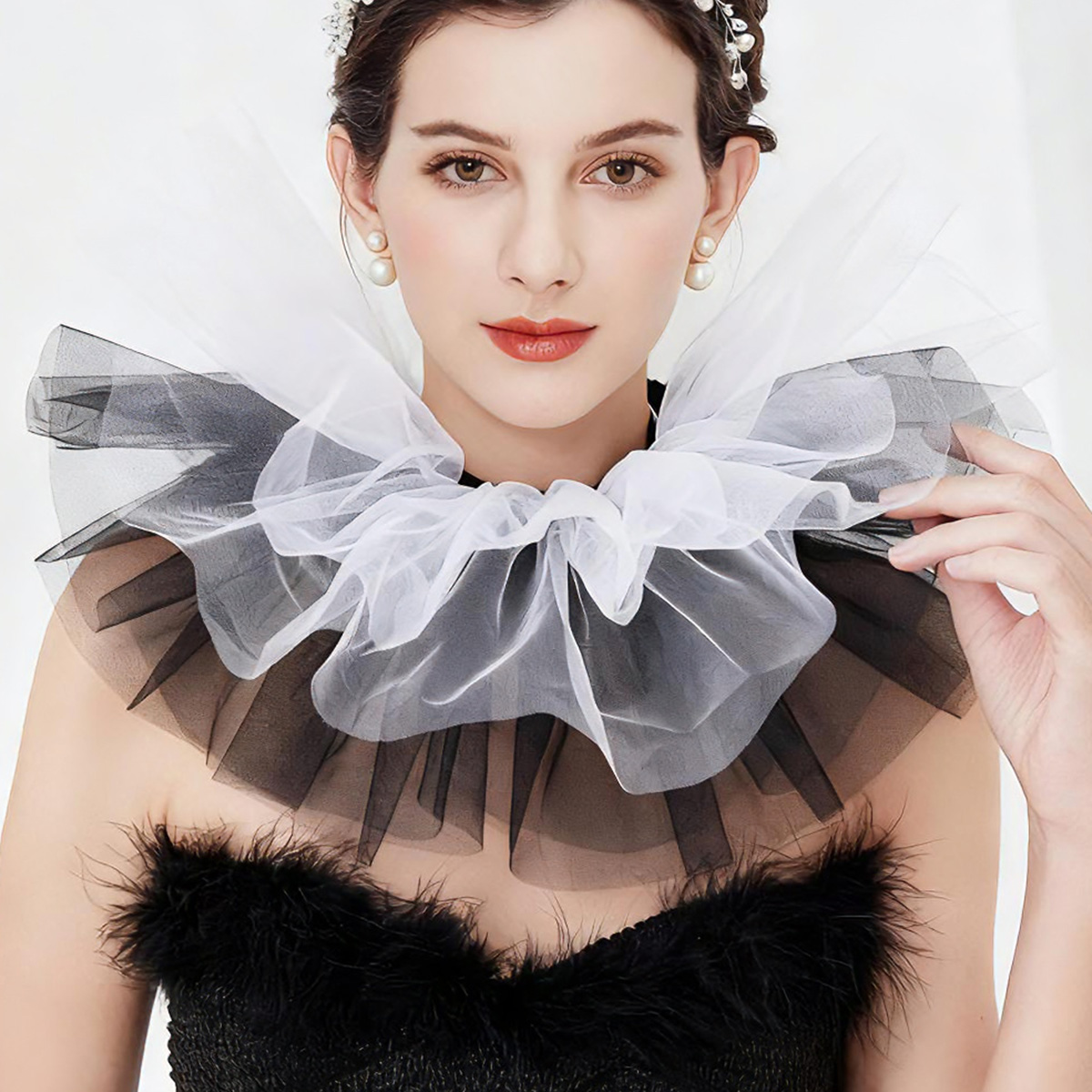 Fashion Tulle Ruffle Collar Fo - Women'S Fashion Victorian recensie en prijs
