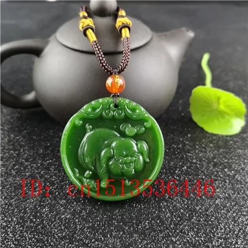 Natural Green Chinese Pig Carv - Women'S Fashion Jewellery recensie en prijs