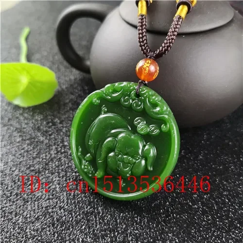 Natural Green Chinese Pig Carv - Women'S Fashion Jewellery recensie en prijs