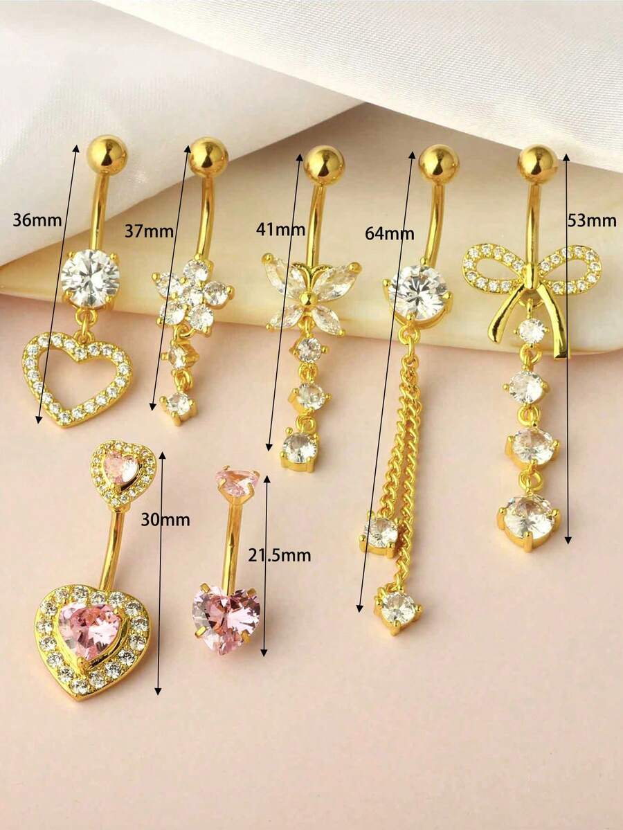 7pcs 14G Silver-Tone Crystal D - Women Fashion Rings recensie en prijs