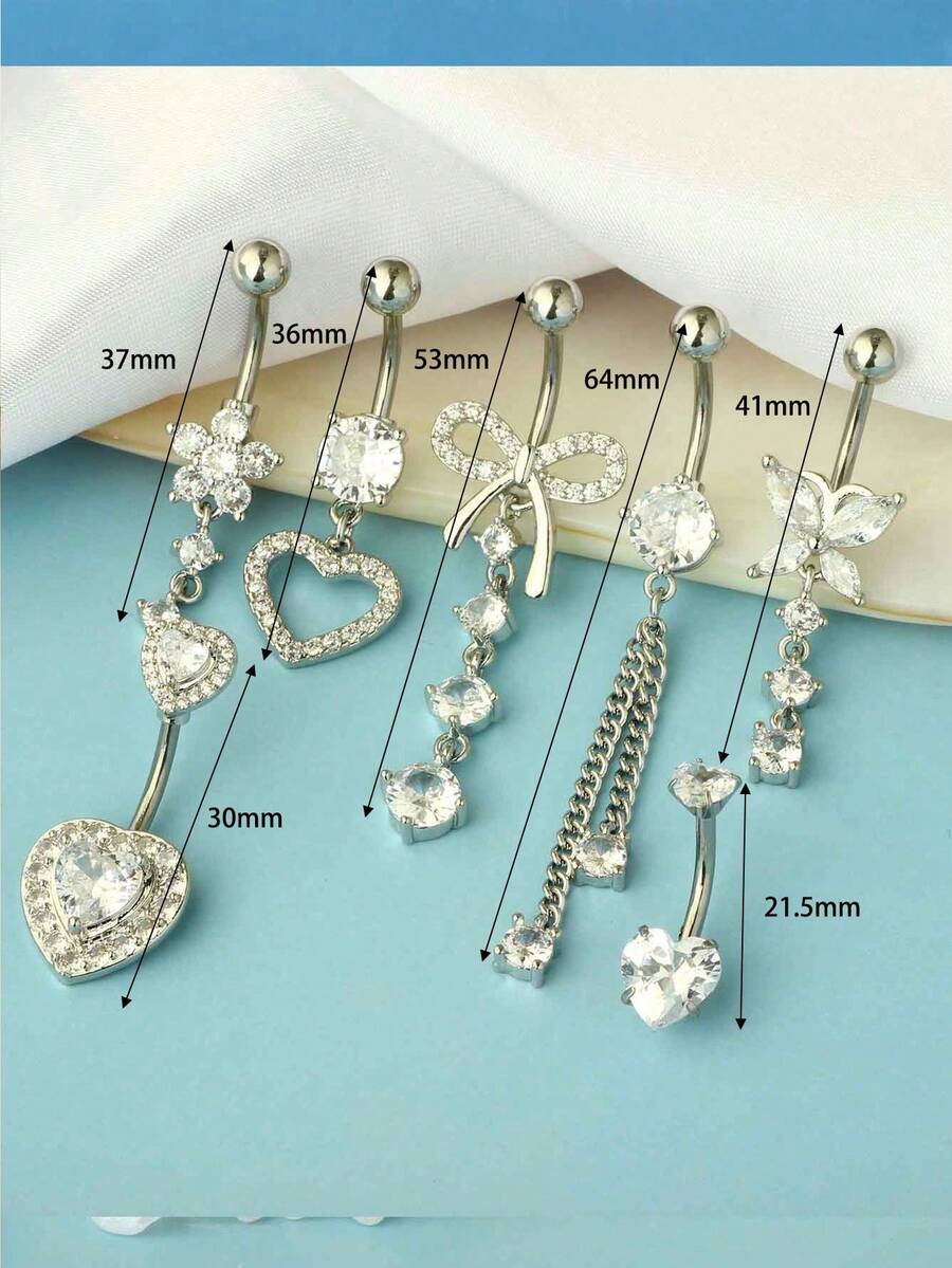 7pcs 14G Silver-Tone Crystal D - Women Fashion Rings recensie en prijs