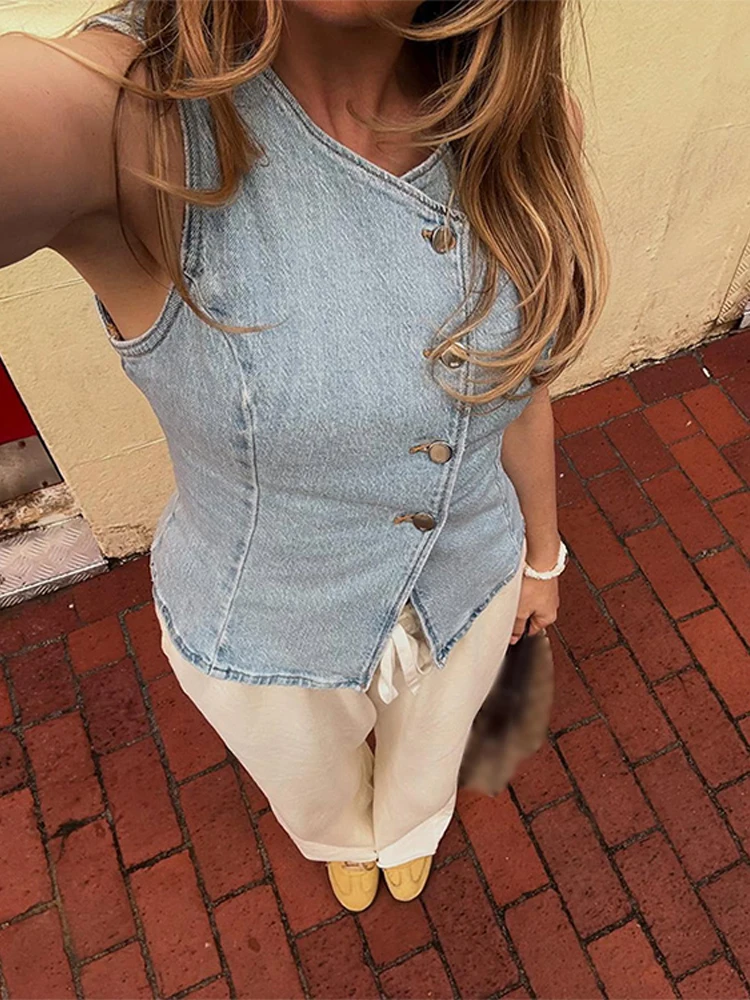 CPSYMYM Elegant Denim Vest Ski - Denim Shorts Women recensie en prijs