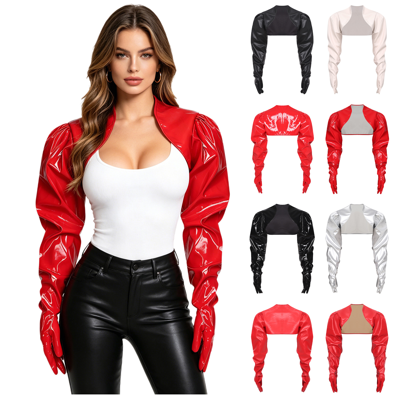Womens Female Wet Look PU Card - Women Fashion Gloves recensie en prijs
