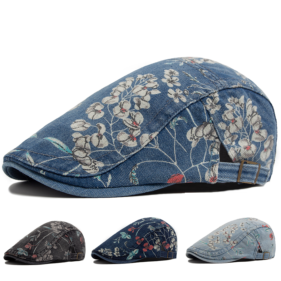New Vintage Print Denim Beret  - Women Fashion Nz recensie en prijs