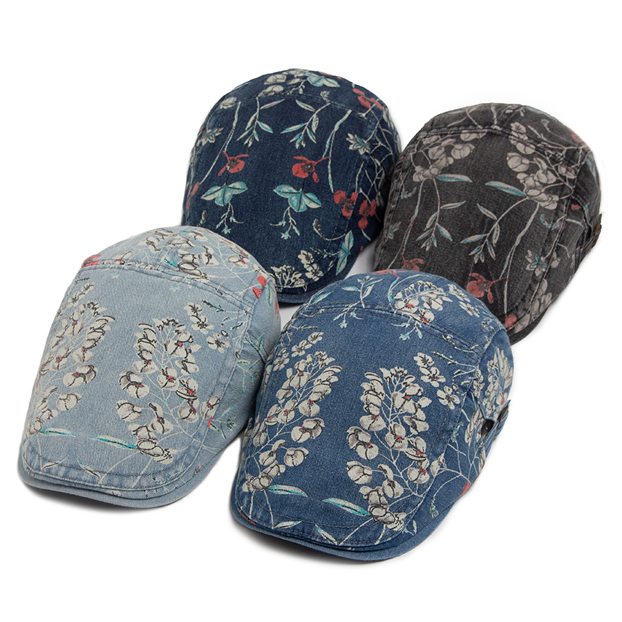 New Vintage Print Denim Beret  - Women Fashion Nz recensie en prijs