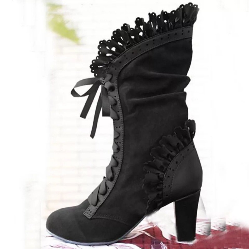 Winter Lace Up Ladies High Hee - Women'S Fashion Victorian recensie en prijs