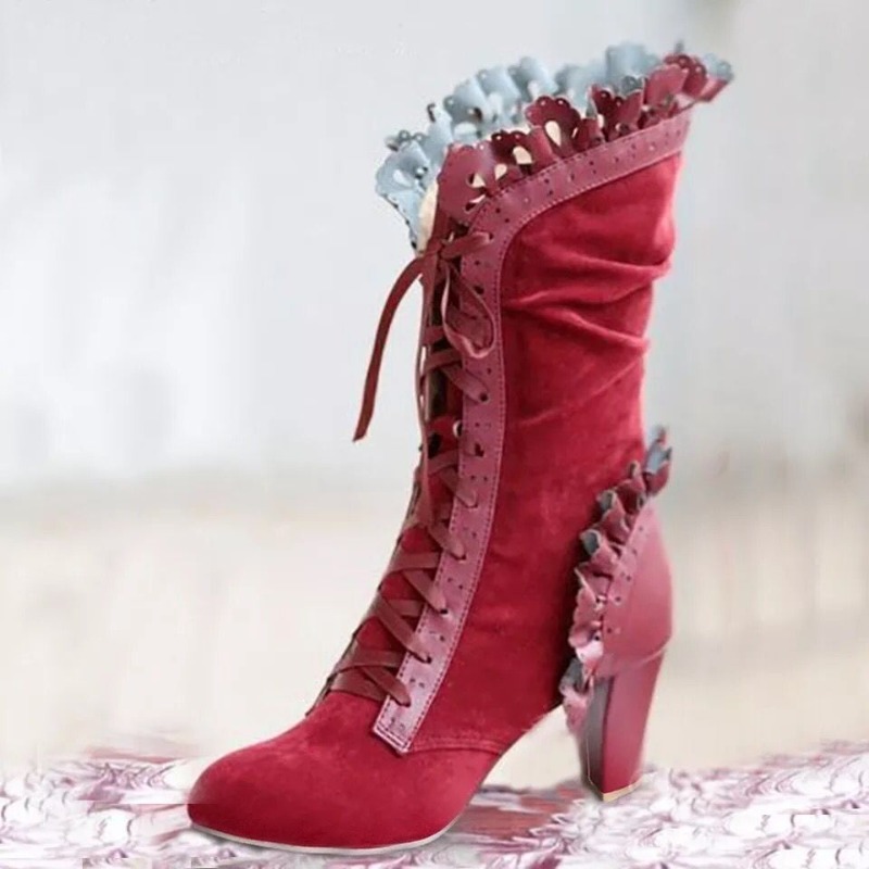 Winter Lace Up Ladies High Hee - Women'S Fashion Victorian recensie en prijs