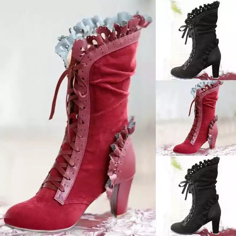 Winter Lace Up Ladies High Hee - Women'S Fashion Victorian recensie en prijs