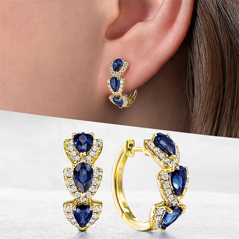 New Klein Blue Zircon Hoop Ear - Women'S Fashion Magazines recensie en prijs