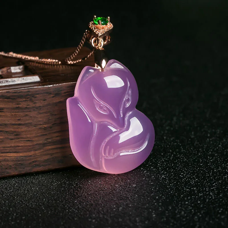 Natural Purple Agate Fox Penda - Women'S Fashion Jewellery recensie en prijs