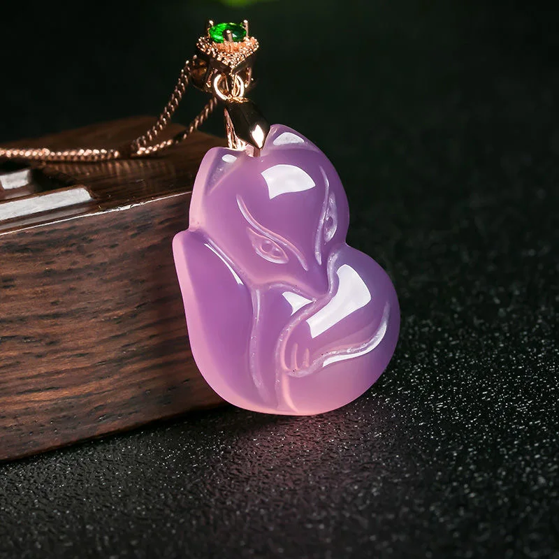 Natural Purple Agate Fox Penda - Women'S Fashion Jewellery recensie en prijs