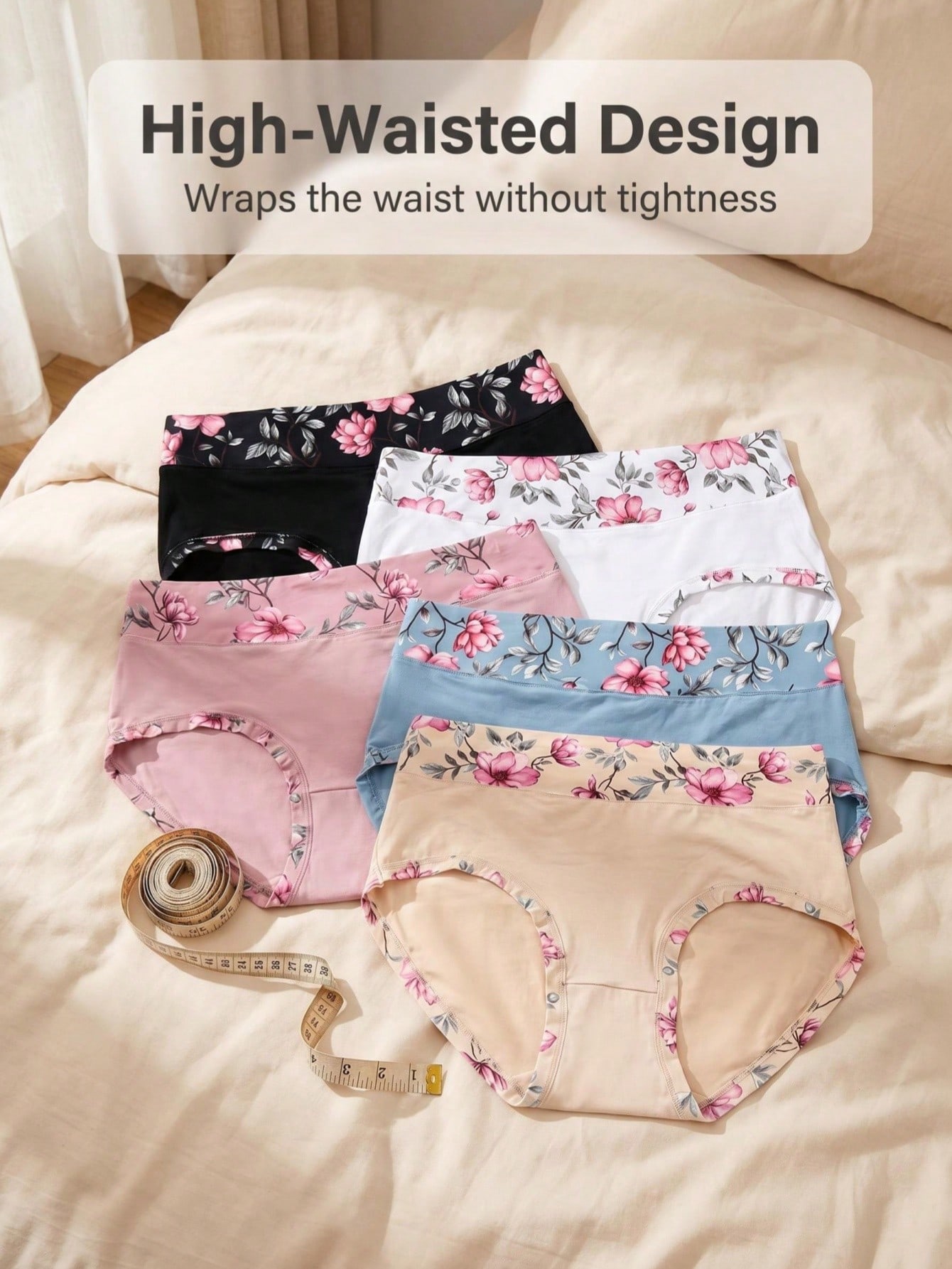 5PCS Plus Size Women's Flower  - Women Fashion Wear recensie en prijs