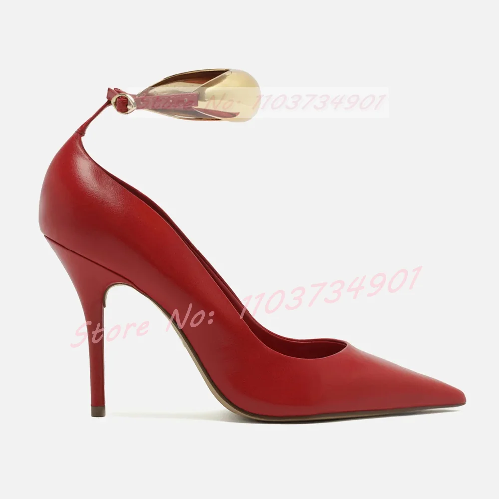 Gold Ring Ankle Strap Pumps Wo - Women Fashion Rings recensie en prijs