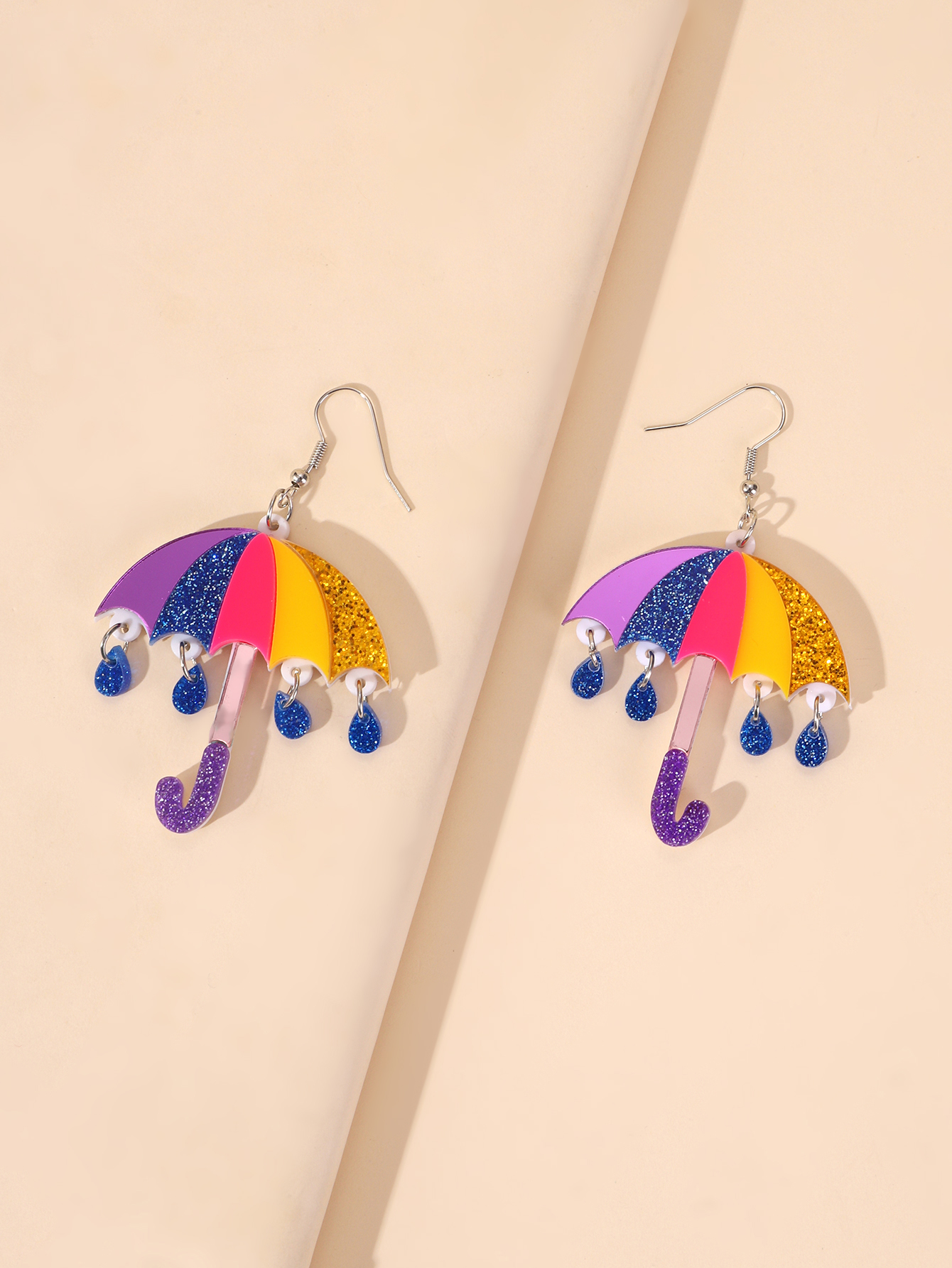 1pair Cute Acrylic Rainbow Col - Women'S Fashion Umbrella recensie en prijs