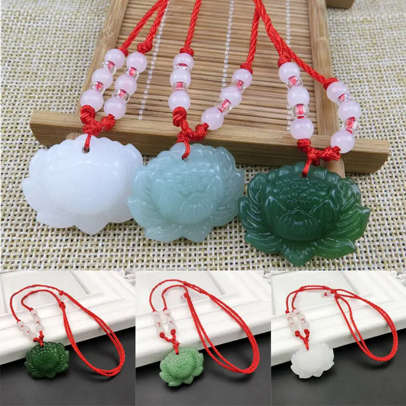 Natural Green Jade Lotus Penda - Women'S Fashion Jewellery recensie en prijs