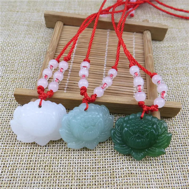 Natural Green Jade Lotus Penda - Women'S Fashion Jewellery recensie en prijs