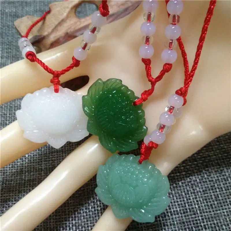 Natural Green Jade Lotus Penda - Women'S Fashion Jewellery recensie en prijs