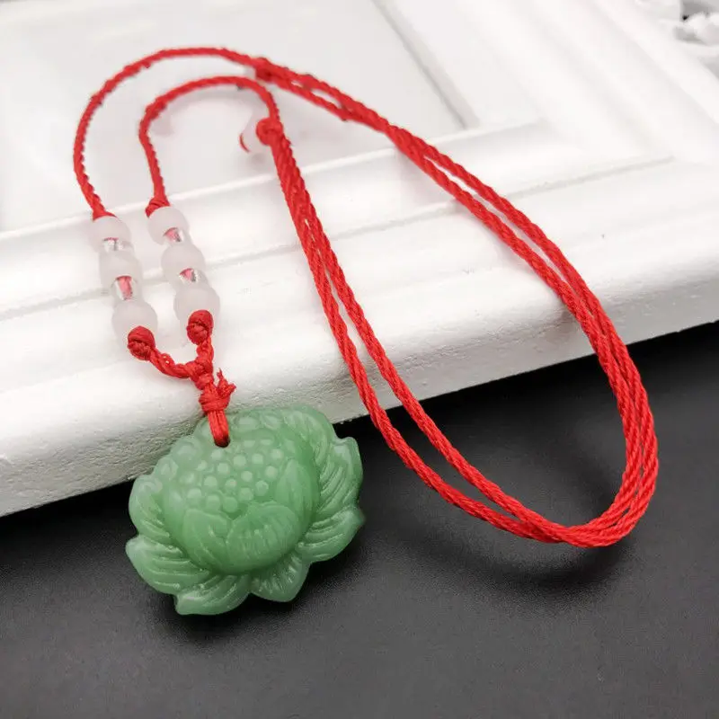 Natural Green Jade Lotus Penda - Women'S Fashion Jewellery recensie en prijs