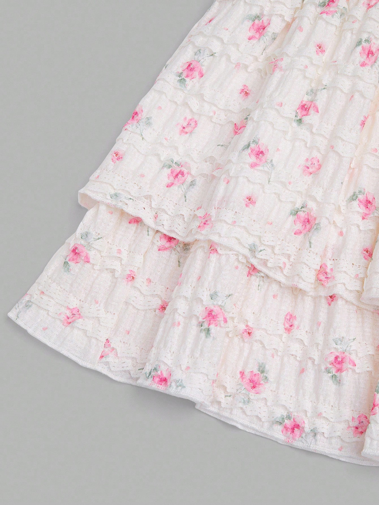 Plus Size Floral Print Tiered  - Women'S Fashion Umbrella recensie en prijs