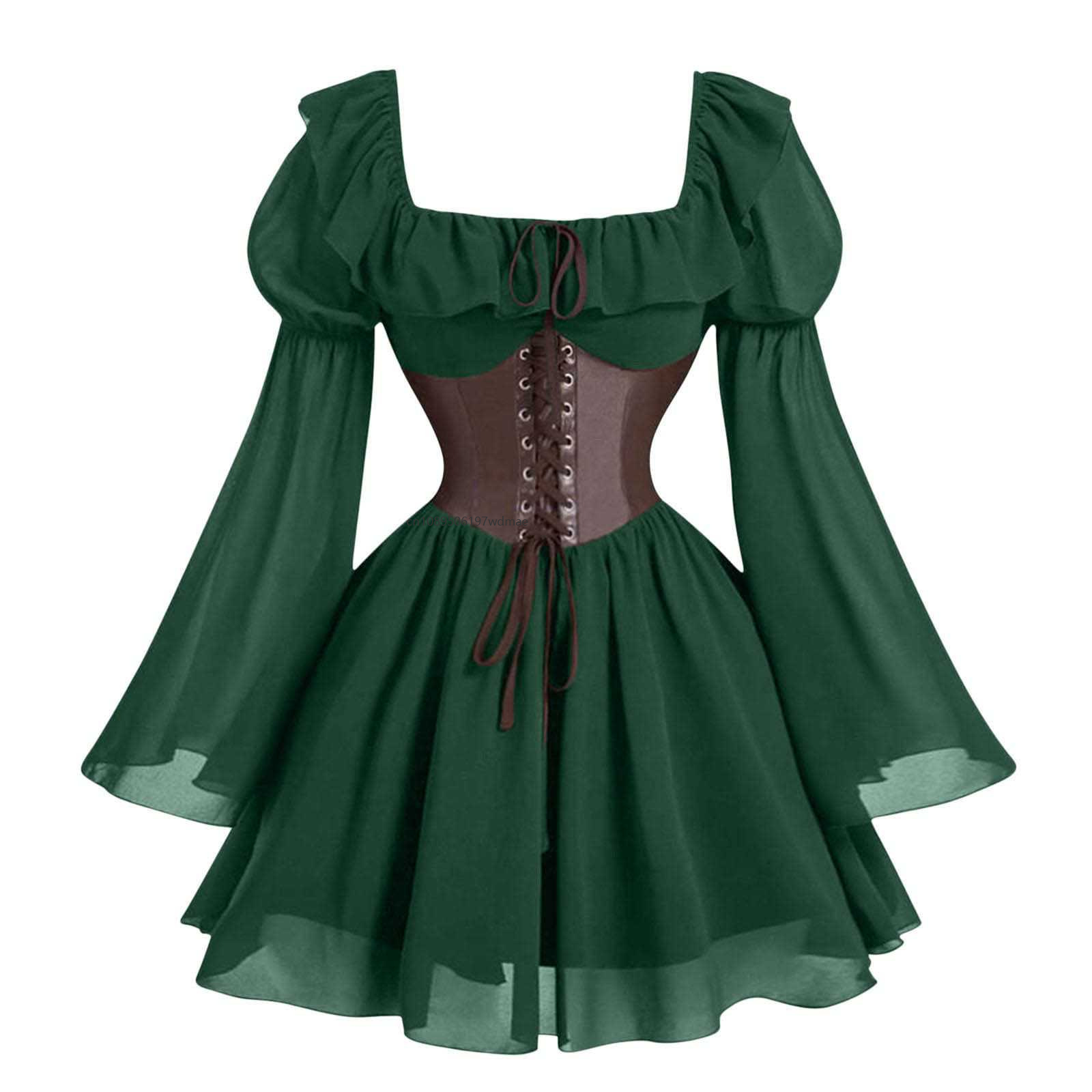 Renaissance Medieval Long Slee - Women'S Fashion Victorian recensie en prijs