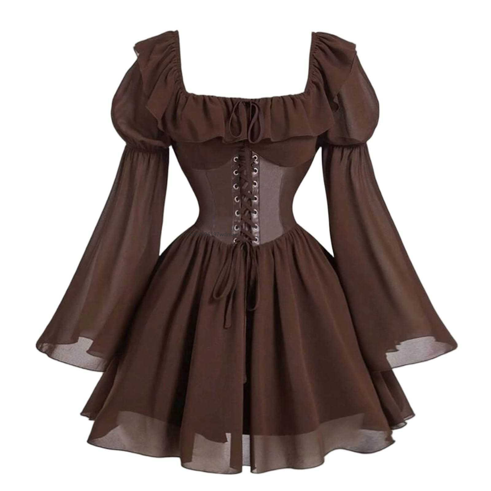 Renaissance Medieval Long Slee - Women'S Fashion Victorian recensie en prijs