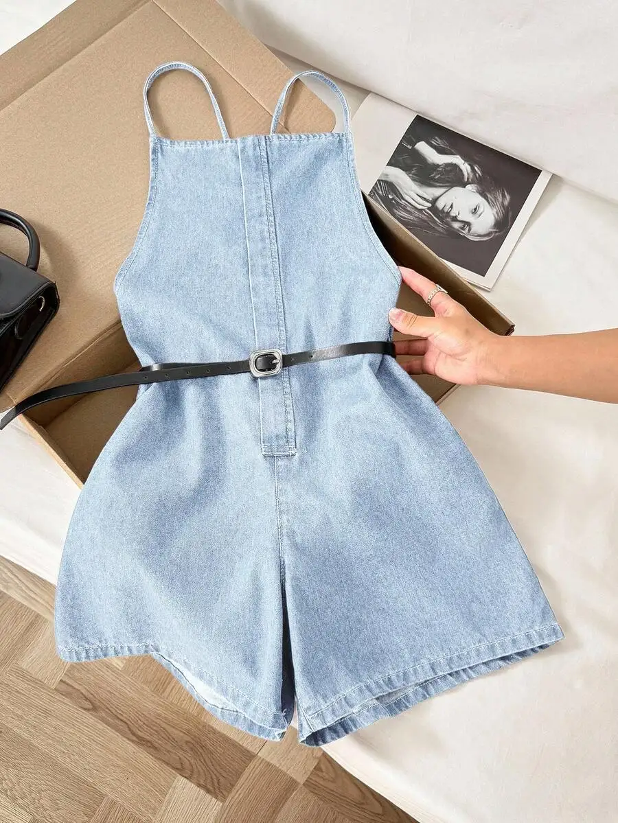 Womens Casual Loose Denim Bib  - Denim Shorts Women recensie en prijs