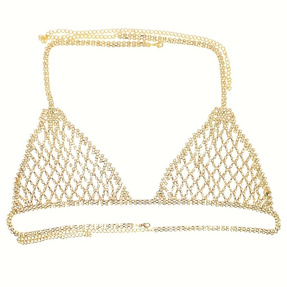 Mesh Rhinestone Bra Chain Top  - Women'S Fashion Jewellery recensie en prijs