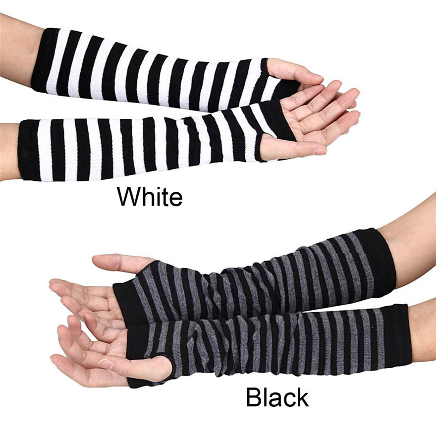 Women Long Sleeve Gothic Strip - Women Fashion Gloves recensie en prijs