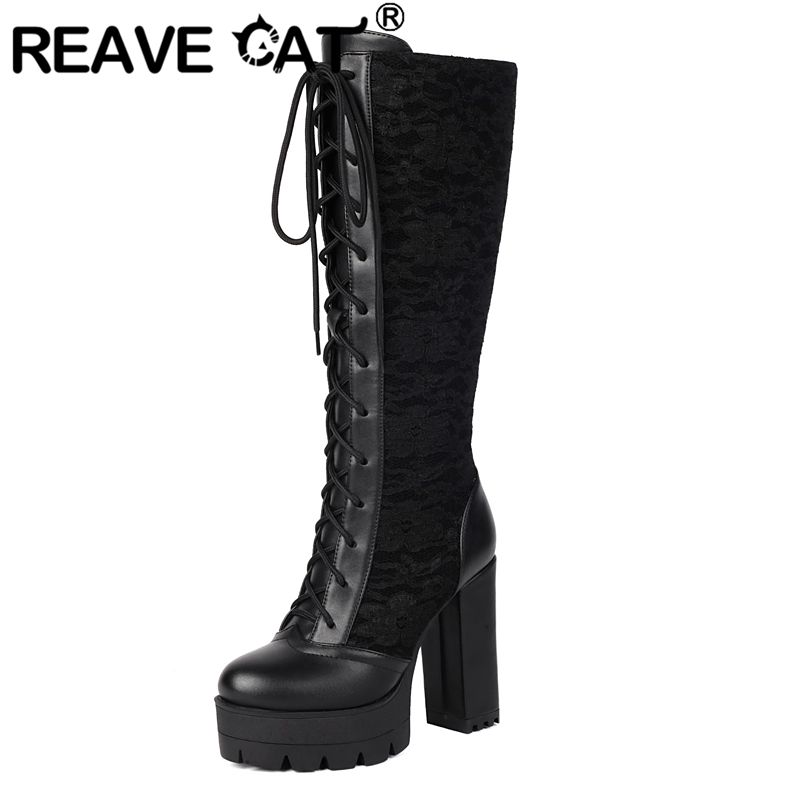 REAVE CAT 2025 Lace Women Knee - Women'S Fashion Boots 2025 recensie en prijs