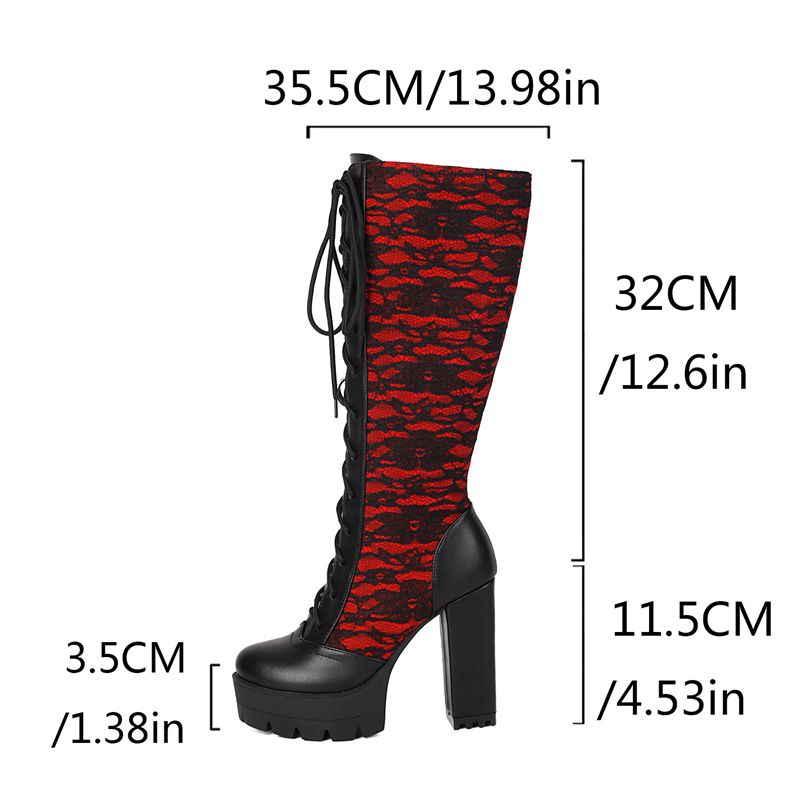 REAVE CAT 2025 Lace Women Knee - Women'S Fashion Boots 2025 recensie en prijs